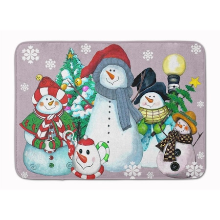 Carolines Treasures Snowman Collection For the Holidays Machine Washable Memory Foam Mat PJC1084RUG
